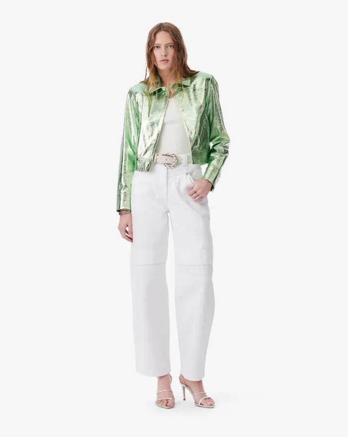 Jackets and Coats Women IRO KENAN CROPPED LEATHER JACKET