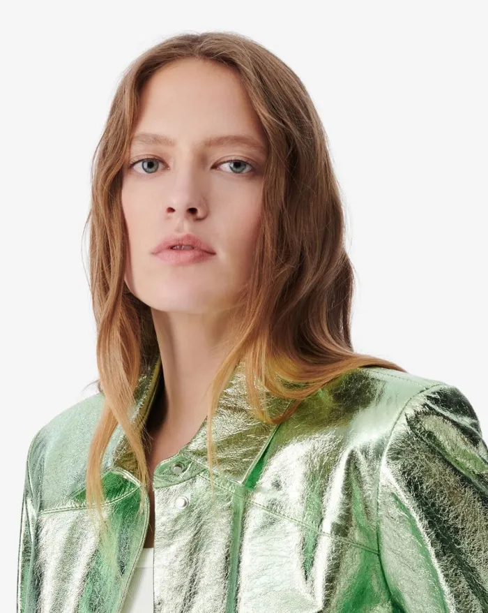 Jackets and Coats Women IRO KENAN CROPPED LEATHER JACKET