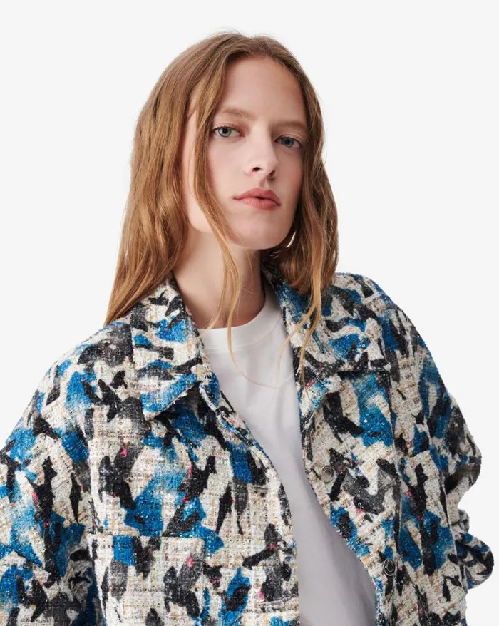 Jackets and Coats Women IRO NOORI SHORT SEQUINED TWEED JACKET