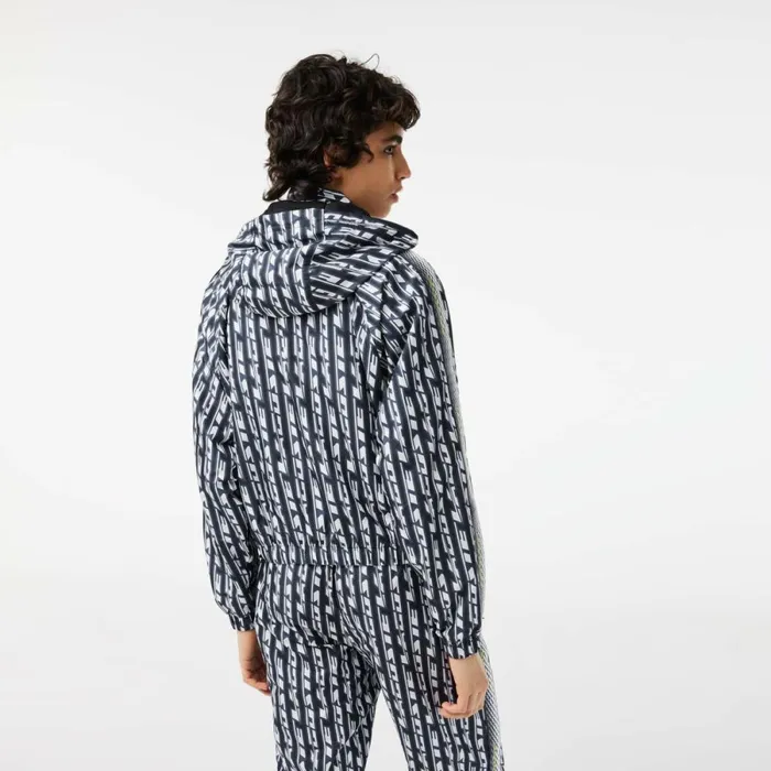 Jackets and Coats Women Lacoste Womens Oversized Track Jacket Black Blue White Zi8