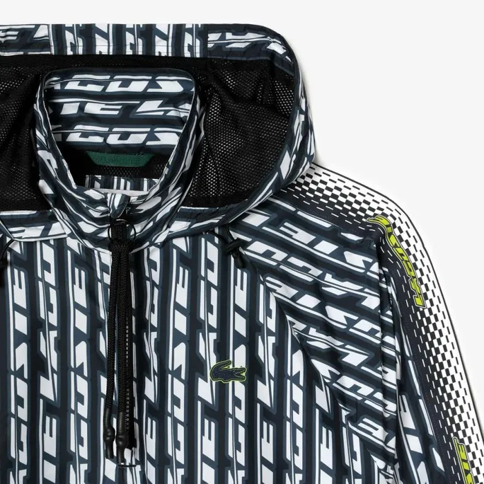 Jackets and Coats Women Lacoste Womens Oversized Track Jacket Black Blue White Zi8