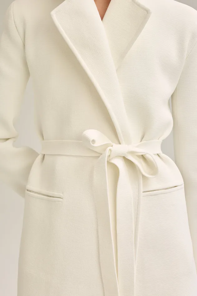 Jackets Scanlan Theodore Women CREPE KNIT LOOSE TAILORED JACKET CREAM Jackets Scanlan Theodore Women CREPE KNIT LOOSE TAILORED JACKET CREAM