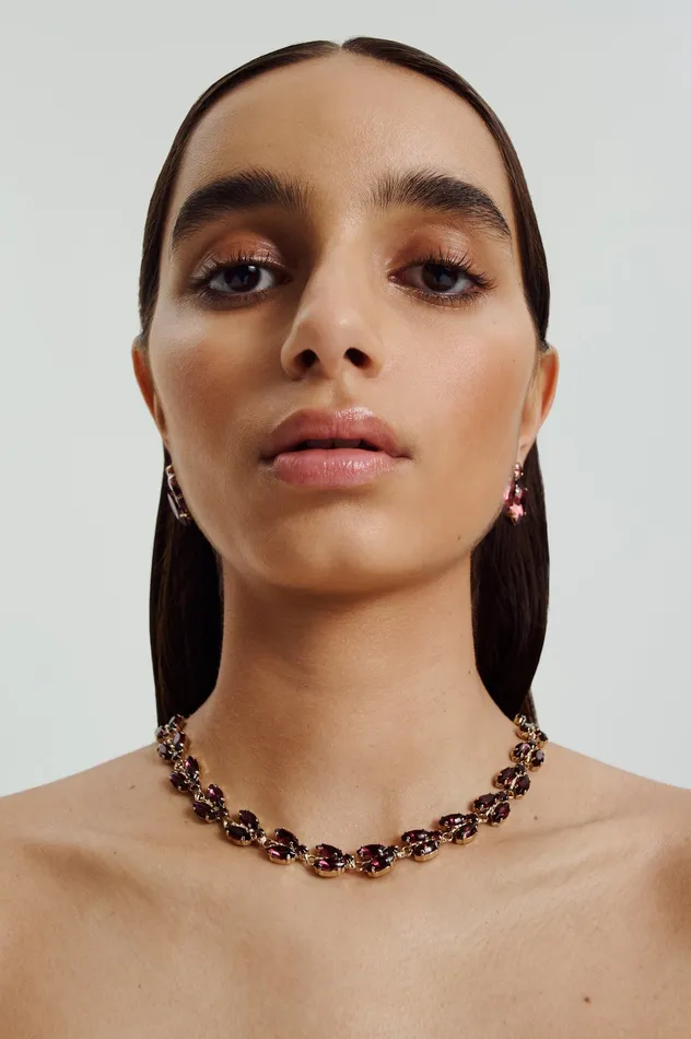 Jewelry CRYSTAL LEAF CHOKER MULBERRY 8211 Scanlan Theodore Women
