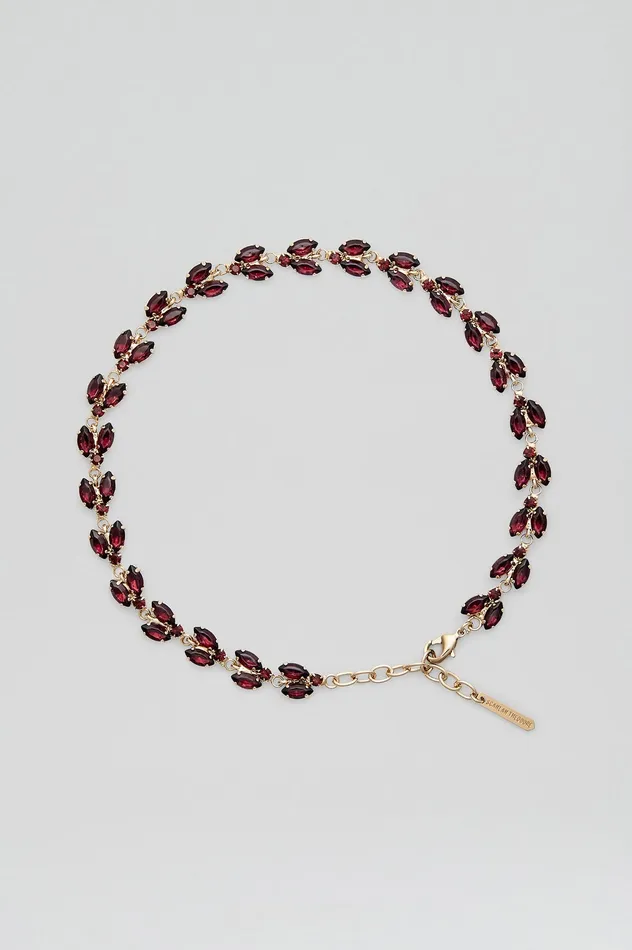 Jewelry CRYSTAL LEAF CHOKER MULBERRY 8211 Scanlan Theodore Women Jewelry CRYSTAL LEAF CHOKER MULBERRY 8211 Scanlan Theodore Women