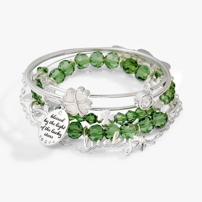 Jewelry Sets Women Alex And Ani Good Luck Set Of 5 Silver