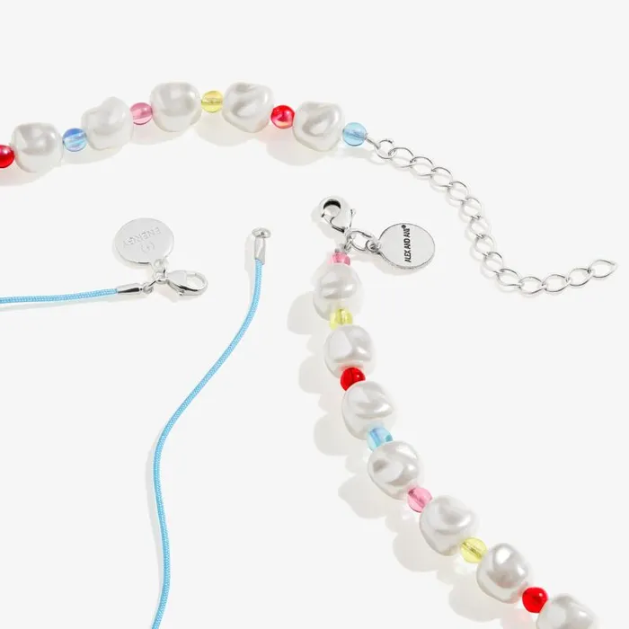 Jewelry Sets Women Alex And Ani Peace And Love Layered Necklace Set Shiny Silver