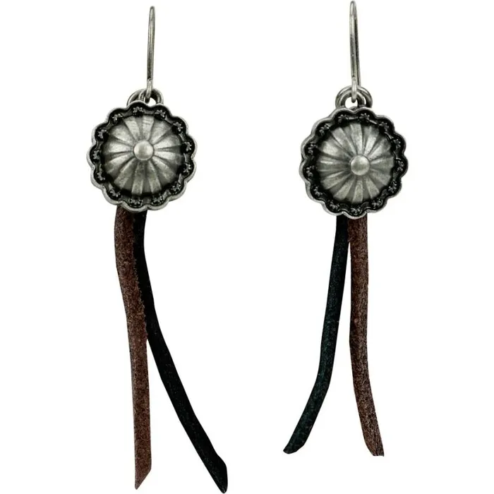 Jewelry Women Justin Boots Concho Earrings Silver 040grey041