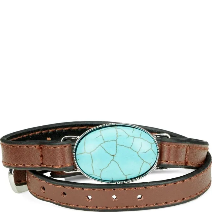 Jewelry Women Justin Boots Justin Genuine Leather Bracelet Brown