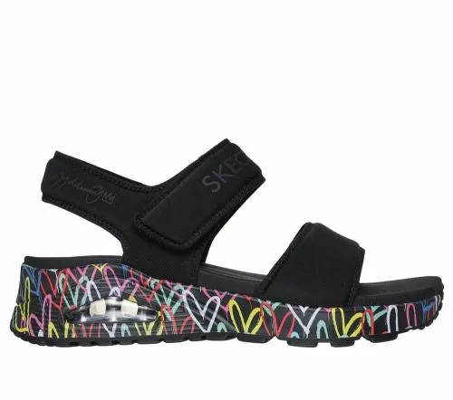 JGoldcrown Uno 8211 Sea Of Love Black Women SKECHERS Sandals