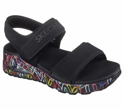 JGoldcrown Uno 8211 Sea Of Love Black Women SKECHERS Sandals