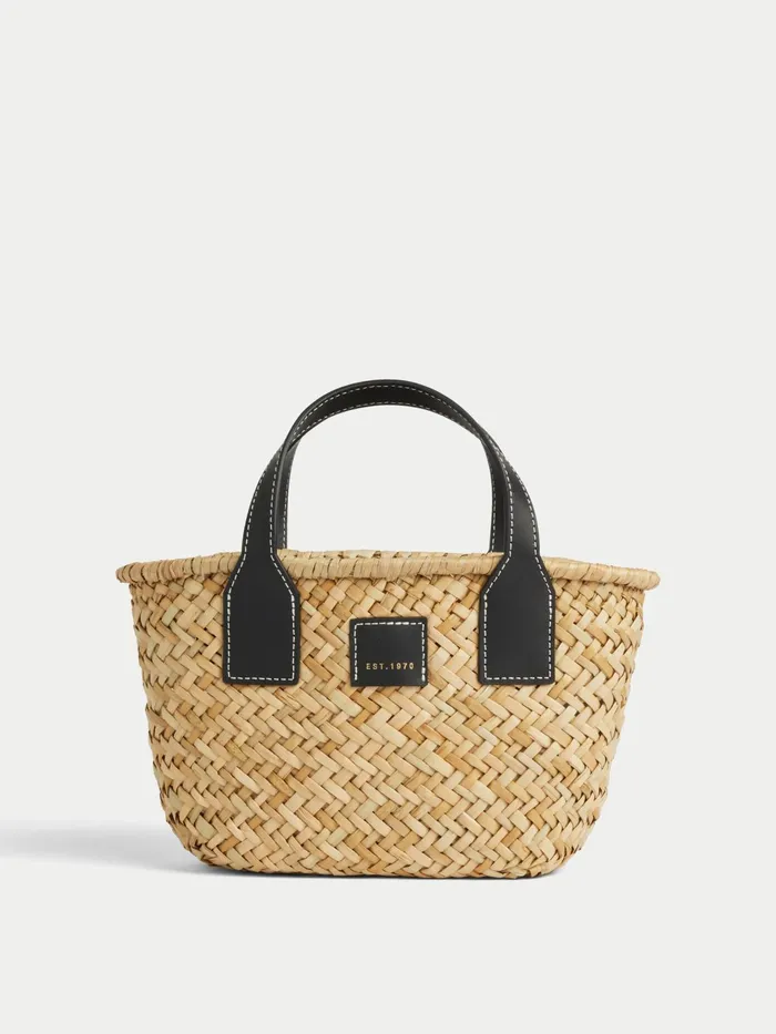 Jigsaw Bags and Clutches Women Mini Chiltern Straw Bag Black