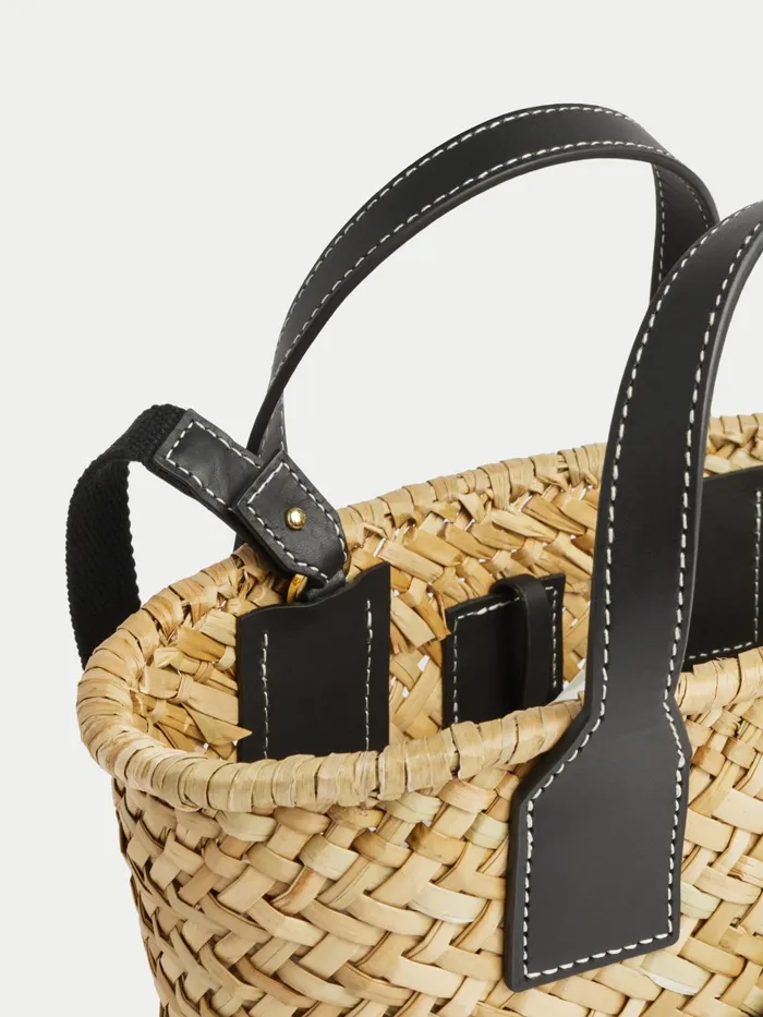 Jigsaw Bags and Clutches Women Mini Chiltern Straw Bag Black
