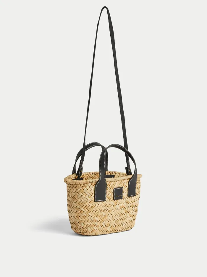 Jigsaw Bags and Clutches Women Mini Chiltern Straw Bag Black
