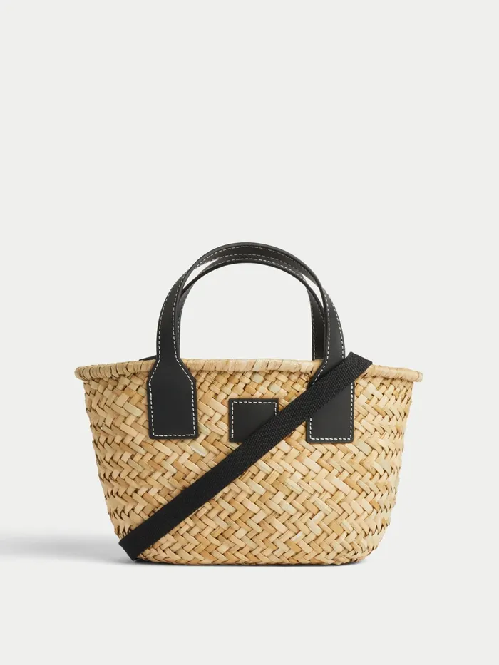 Jigsaw Bags and Clutches Women Mini Chiltern Straw Bag Black