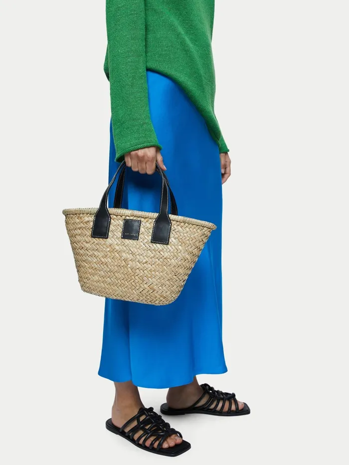 Jigsaw Bags and Clutches Women Mini Chiltern Straw Bag Black