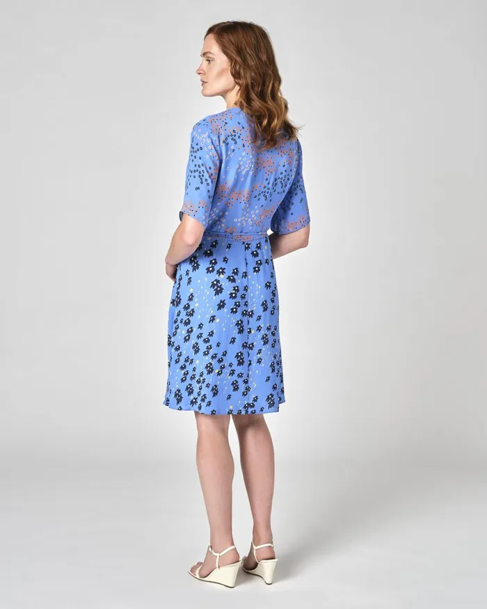 Jigsaw Dresses and Jumpsuits Women Animal Floral Print Wrap Dress Blue