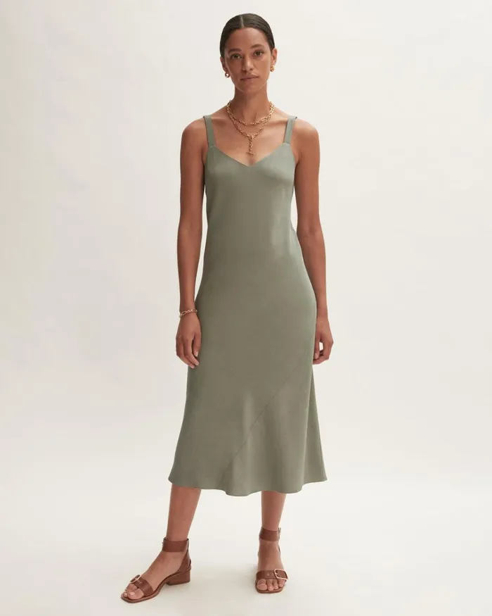Jigsaw Dresses and Jumpsuits Women Bias Cut Slip Dress Green