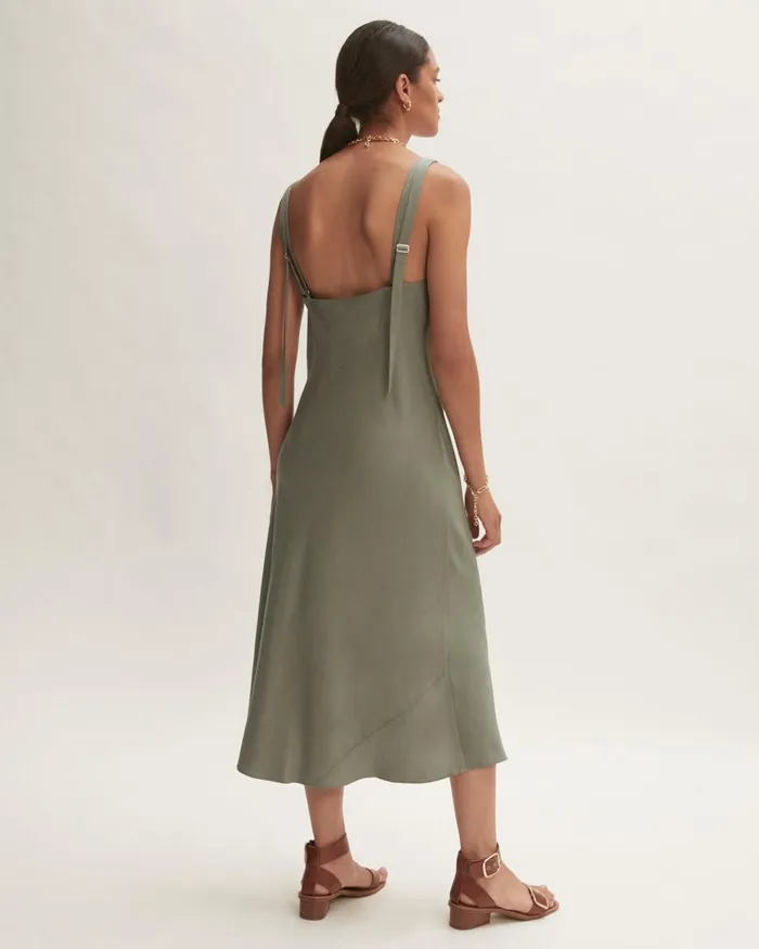 Jigsaw Dresses and Jumpsuits Women Bias Cut Slip Dress Green