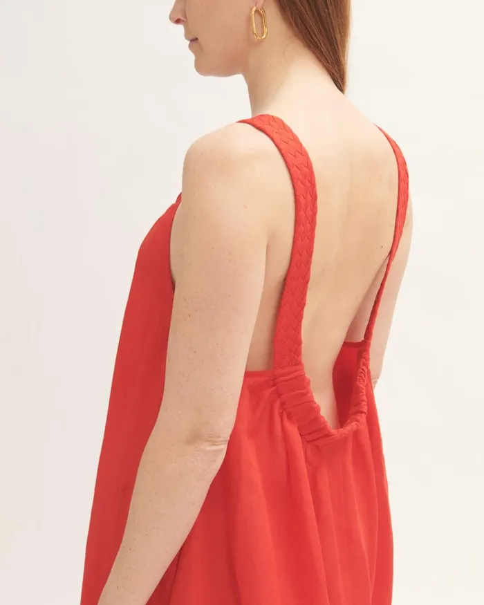 Jigsaw Dresses and Jumpsuits Women Linenblend Ruched Maxi Dress Red