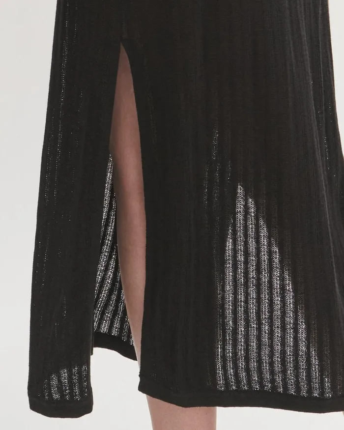 Jigsaw Dresses and Jumpsuits Women Linen Cotton Crochet Kaftan Black