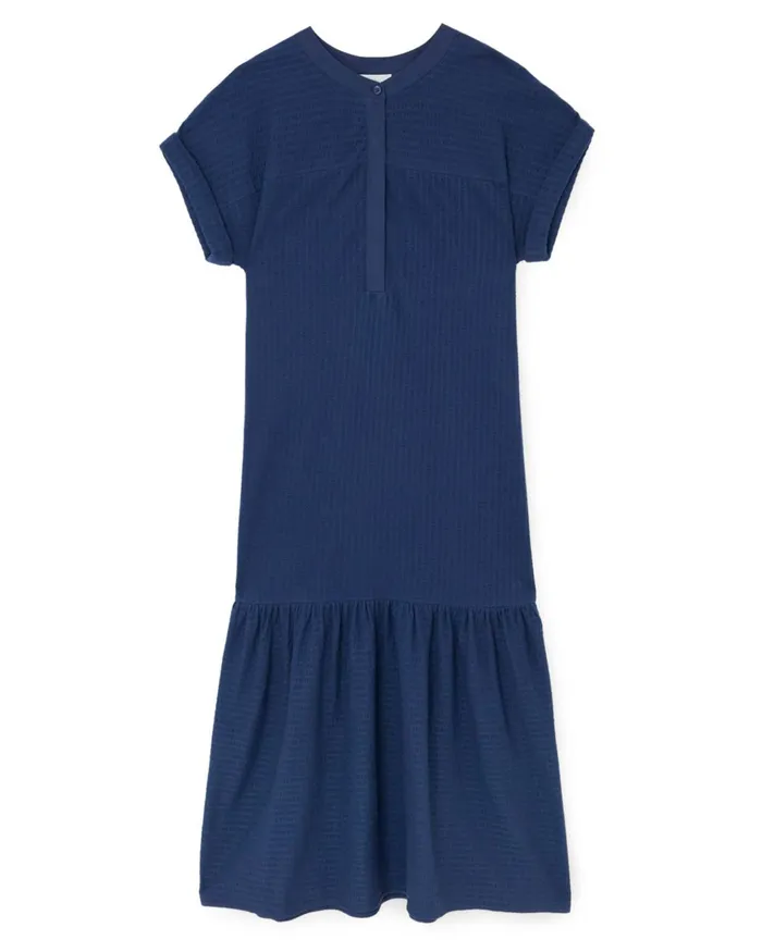 Jigsaw Dresses and Jumpsuits Women Seersucker Smock Dress Blue