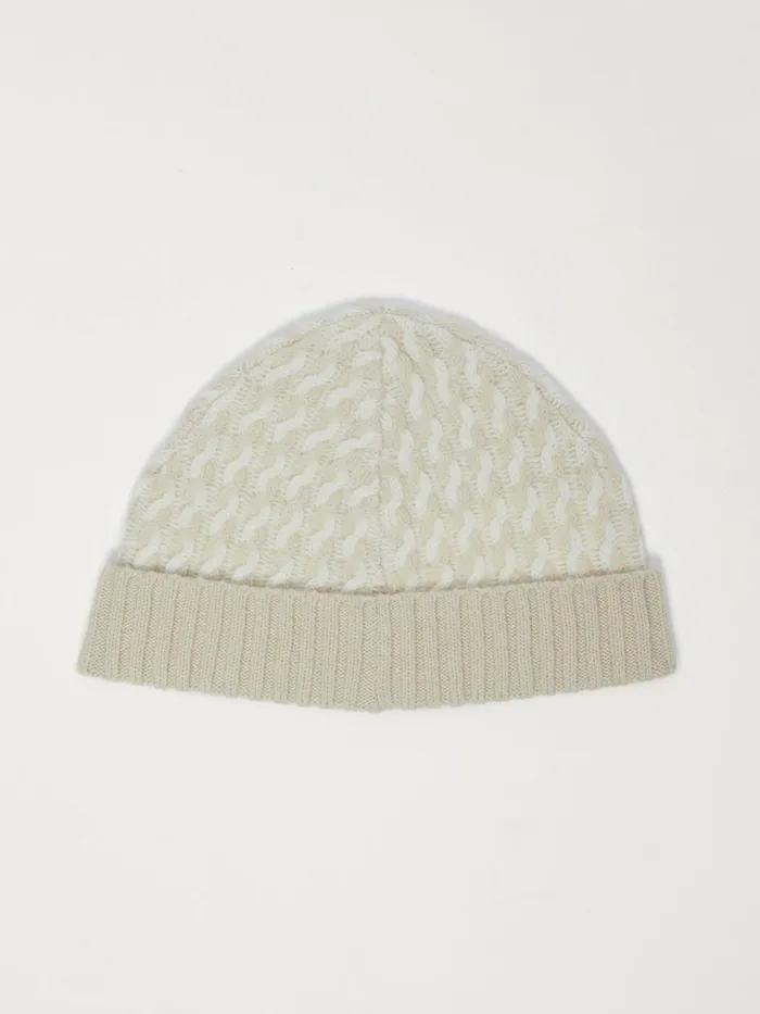 Jigsaw Hats and Gloves Women Wool Cable Hat Cream
