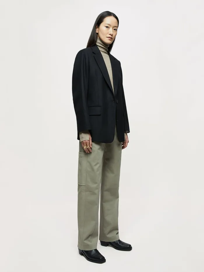 Jigsaw Jackets Women Gibson Brushed Wool Blazer Black