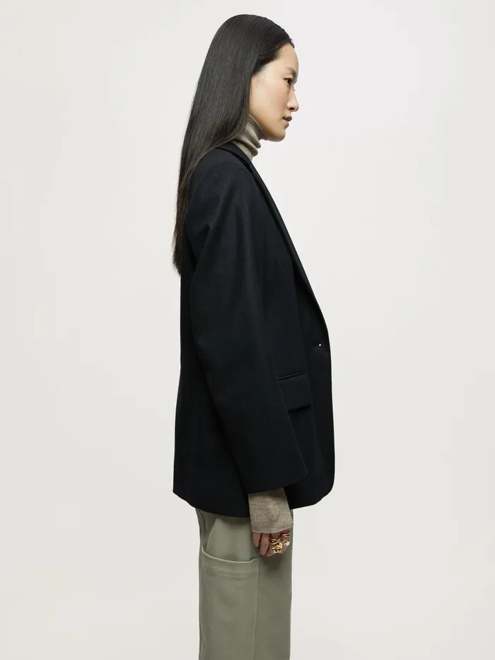Jigsaw Jackets Women Gibson Brushed Wool Blazer Black