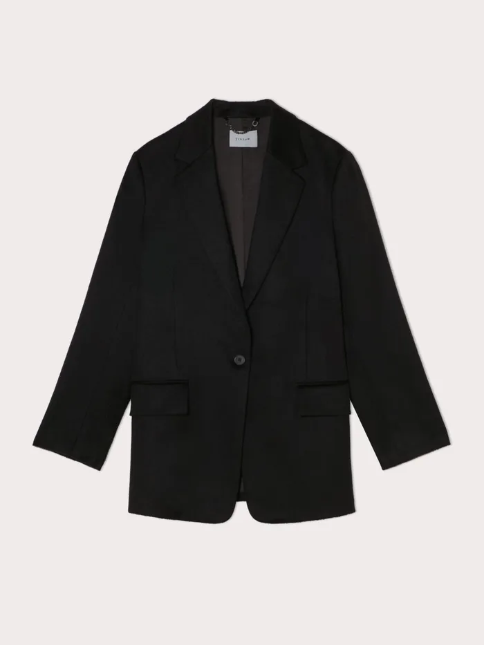 Jigsaw Jackets Women Gibson Brushed Wool Blazer Black