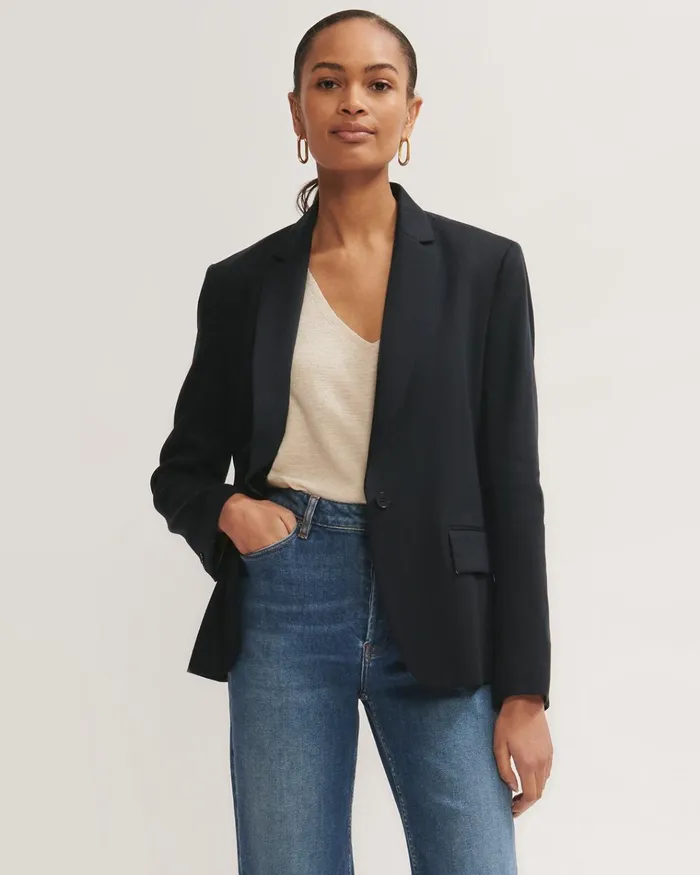 Jigsaw Jackets Women Portofino Linen Jacket Blue