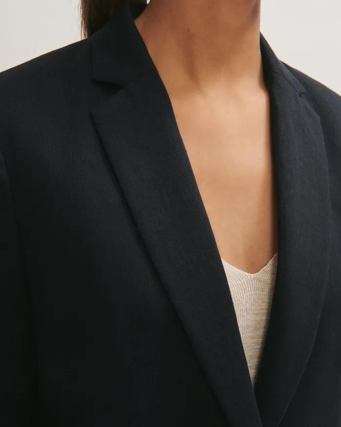 Jigsaw Jackets Women Portofino Linen Jacket Blue