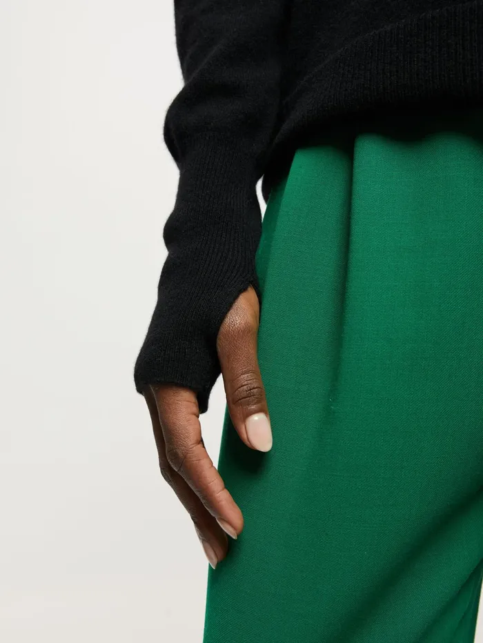 Jigsaw Knitwear and Cashmere Women Cashmere Forever Polo Jumper Black