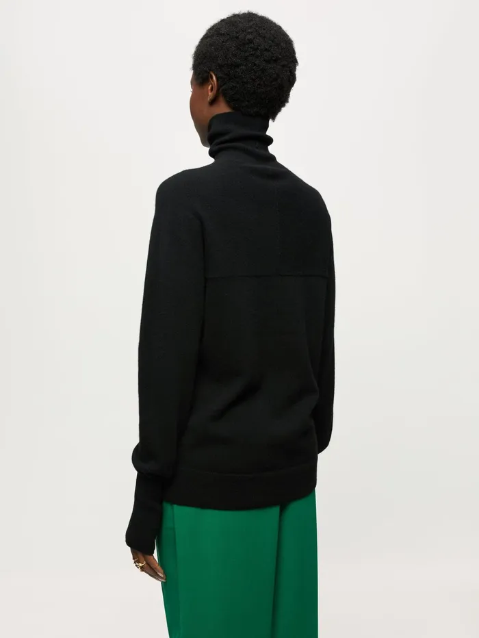 Jigsaw Knitwear and Cashmere Women Cashmere Forever Polo Jumper Black