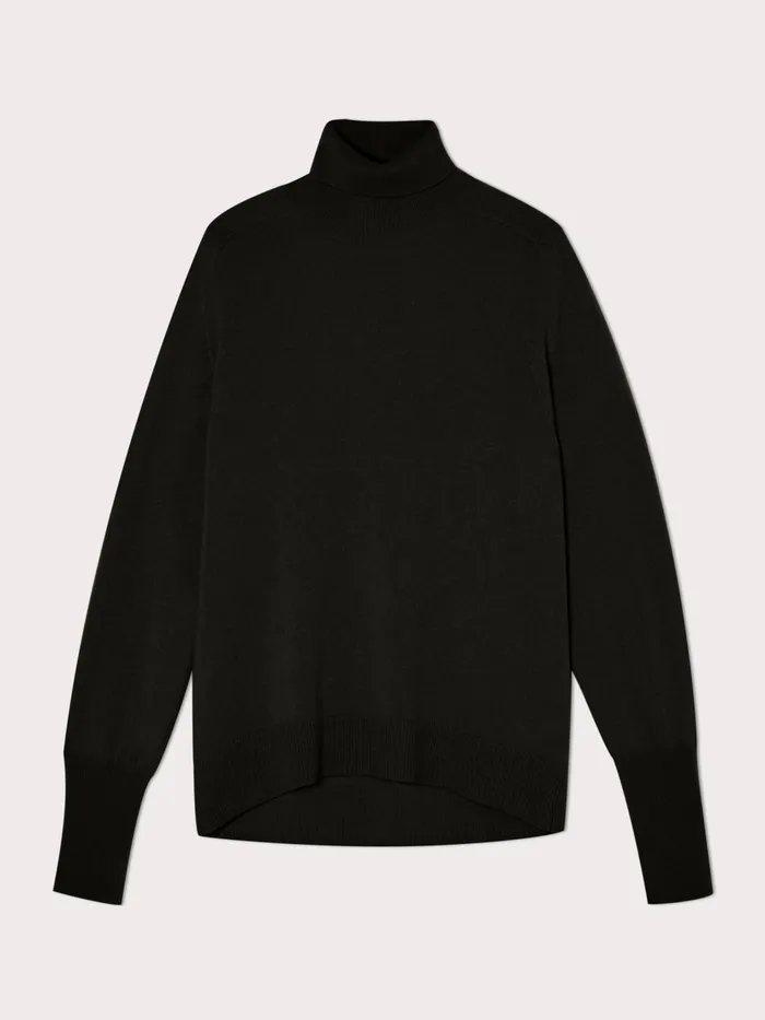 Jigsaw Knitwear and Cashmere Women Cashmere Forever Polo Jumper Black