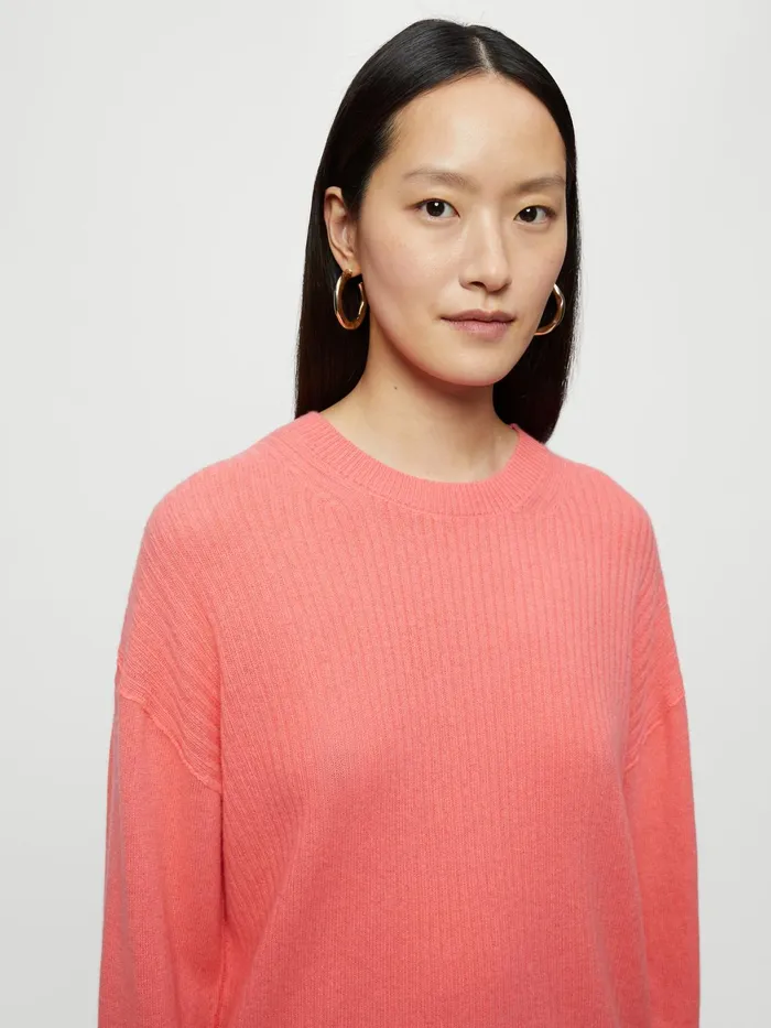 Jigsaw Knitwear and Cashmere Women Merino Cashmere Crew Jumper Pink