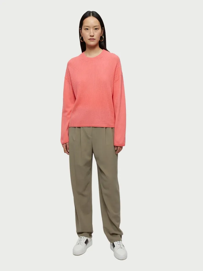 Jigsaw Knitwear and Cashmere Women Merino Cashmere Crew Jumper Pink