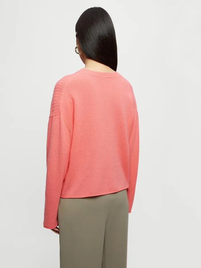 Jigsaw Knitwear and Cashmere Women Merino Cashmere Crew Jumper Pink