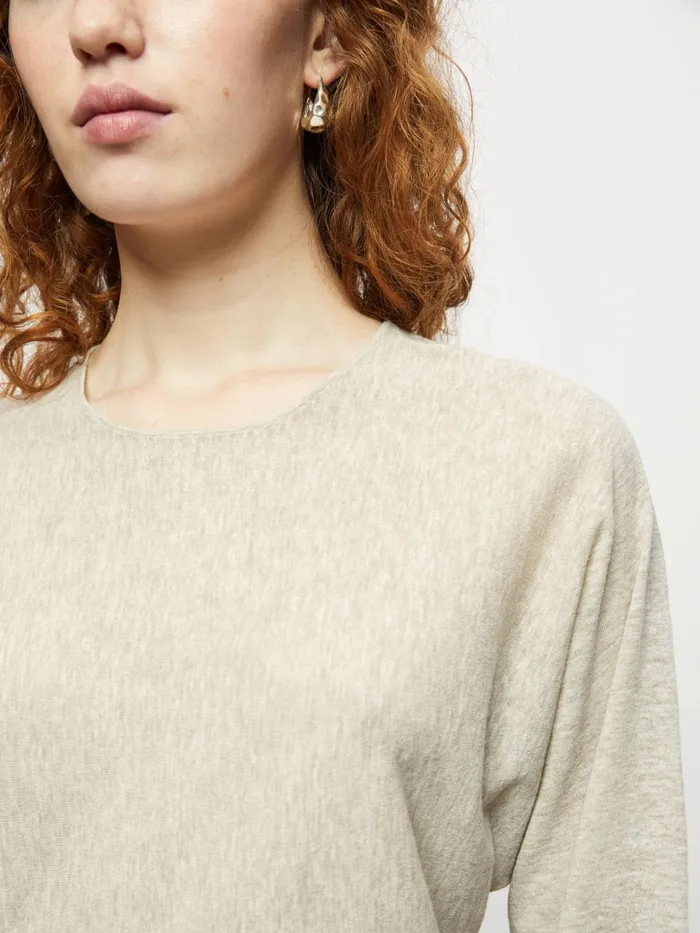 Jigsaw Knitwear and Cashmere Women Superfine Long Sleeve Jumper Cream