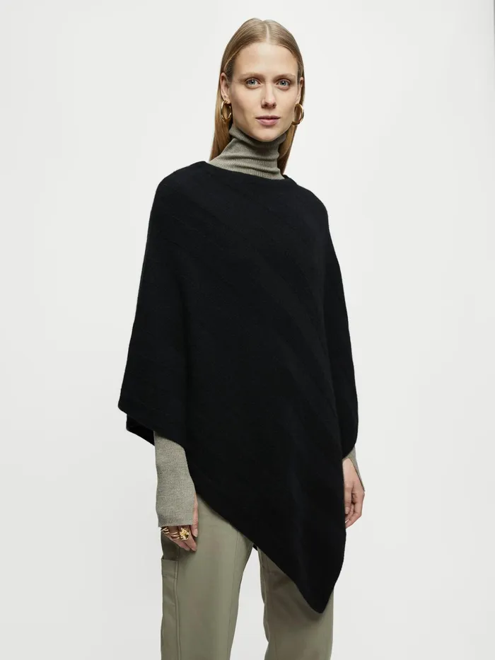 Jigsaw Ponchos and Scarves Women Cashmere Poncho Black