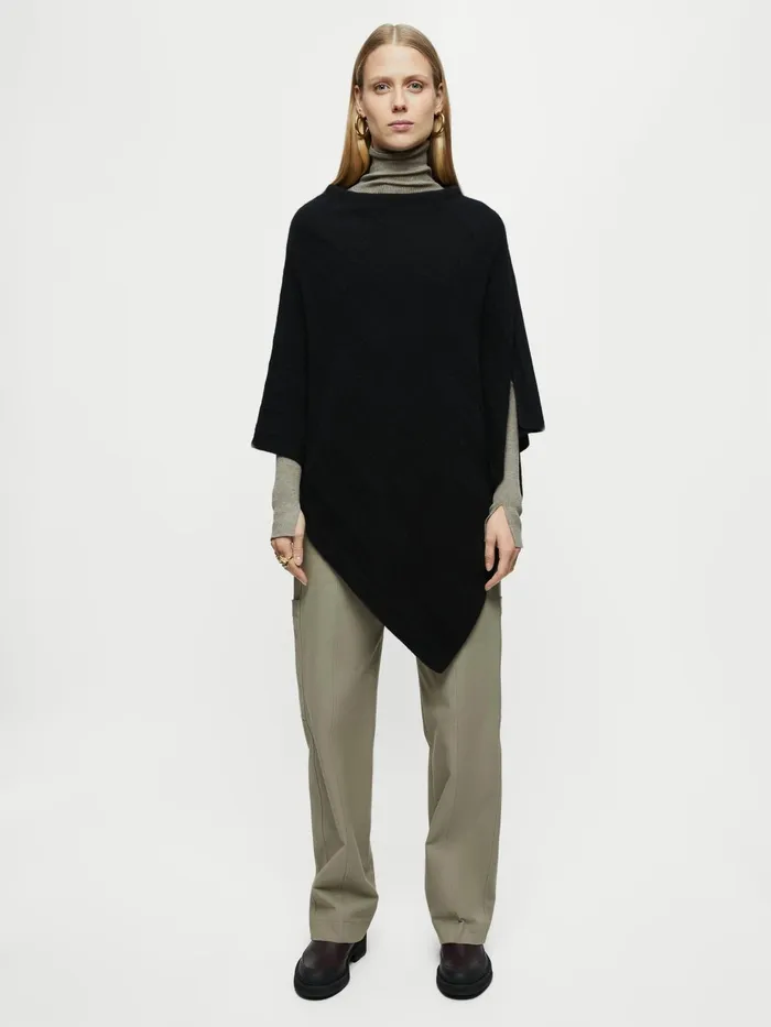 Jigsaw Ponchos and Scarves Women Cashmere Poncho Black