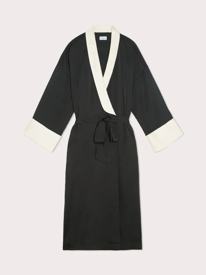 Jigsaw Pyjamas and Loungewear Women Elise Satin Robe Black