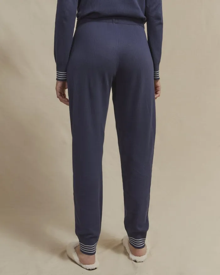 Jigsaw Pyjamas and Loungewear Women Jersey Joggers Organic Cotton Blue