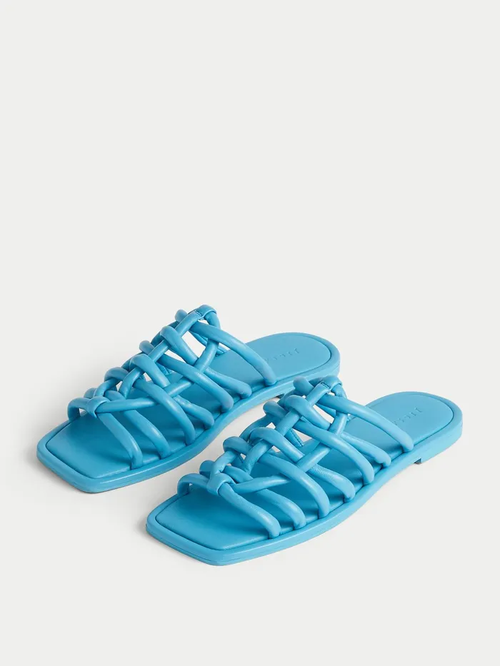 Jigsaw Shoes and Sandals Women Burgos Leather Rope Slider Blue