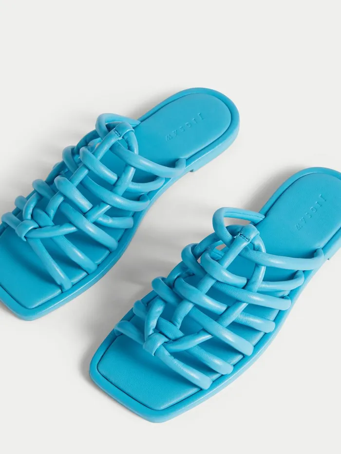 Jigsaw Shoes and Sandals Women Burgos Leather Rope Slider Blue