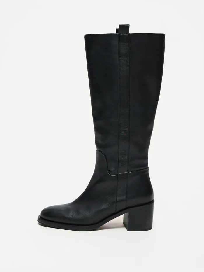 Jigsaw Shoes and Sandals Women Carmel Leather Knee High Boot Black