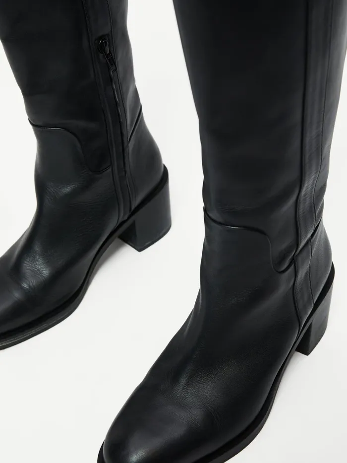 Jigsaw Shoes and Sandals Women Carmel Leather Knee High Boot Black