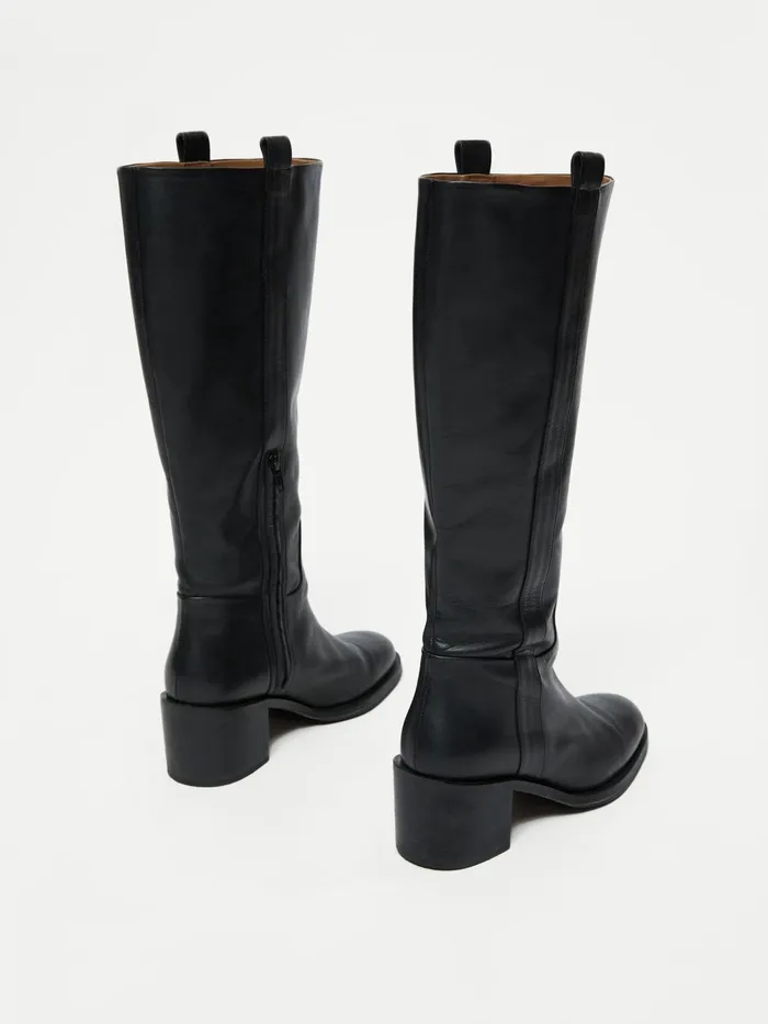 Jigsaw Shoes and Sandals Women Carmel Leather Knee High Boot Black