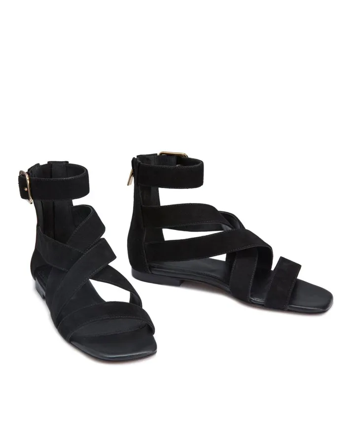 Jigsaw Shoes and Sandals Women Kaber Suede Strappy Sandal Black