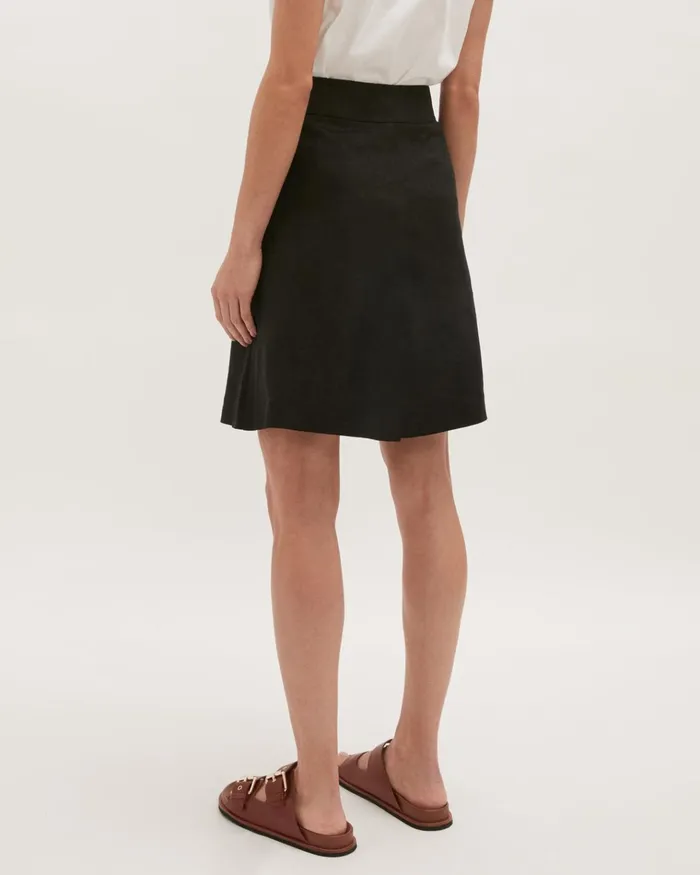 Jigsaw Skirts Women Linen Utility Skirt Black