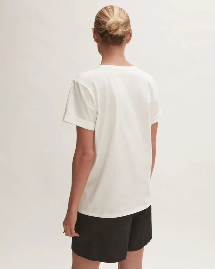 Jigsaw Tshirts Women Hove Cotton Boyfriend Tee White
